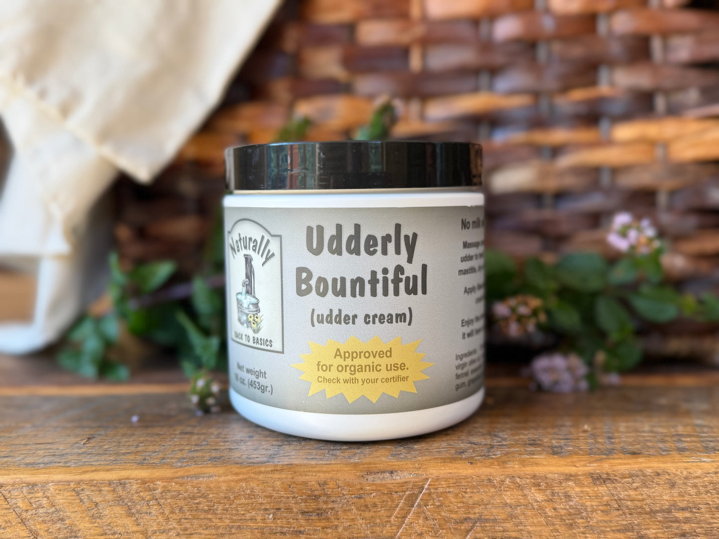 Miller’s Naturally Back to Basics Udderly Bountiful Udder Cream (16 oz)