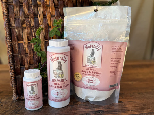 Miller’s Naturally Back to Basics – Baby & Bath Powder – Tina's Blend - Herbal Root Powder for Babies, Sensitive Skin & All-Natural Care