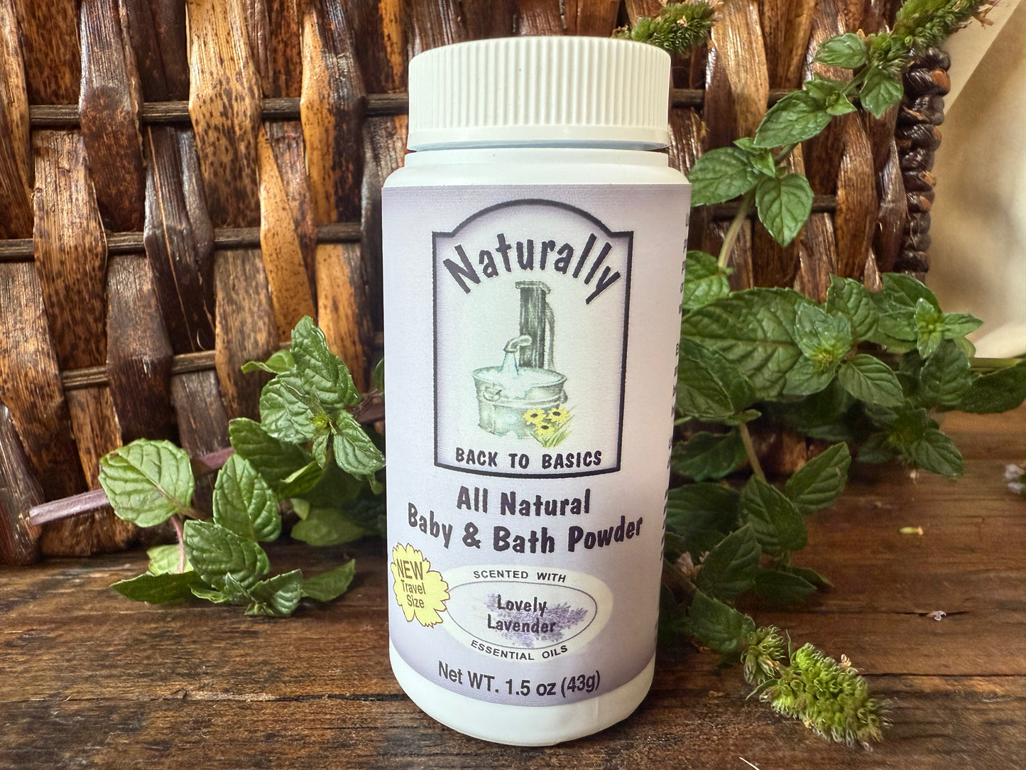 Miller’s Naturally Back to Basics – Baby & Bath Powder – Lovely Lavender: Talc-Free Herbal Powder for Babies, Sensitive Skin & Lavender Lovers