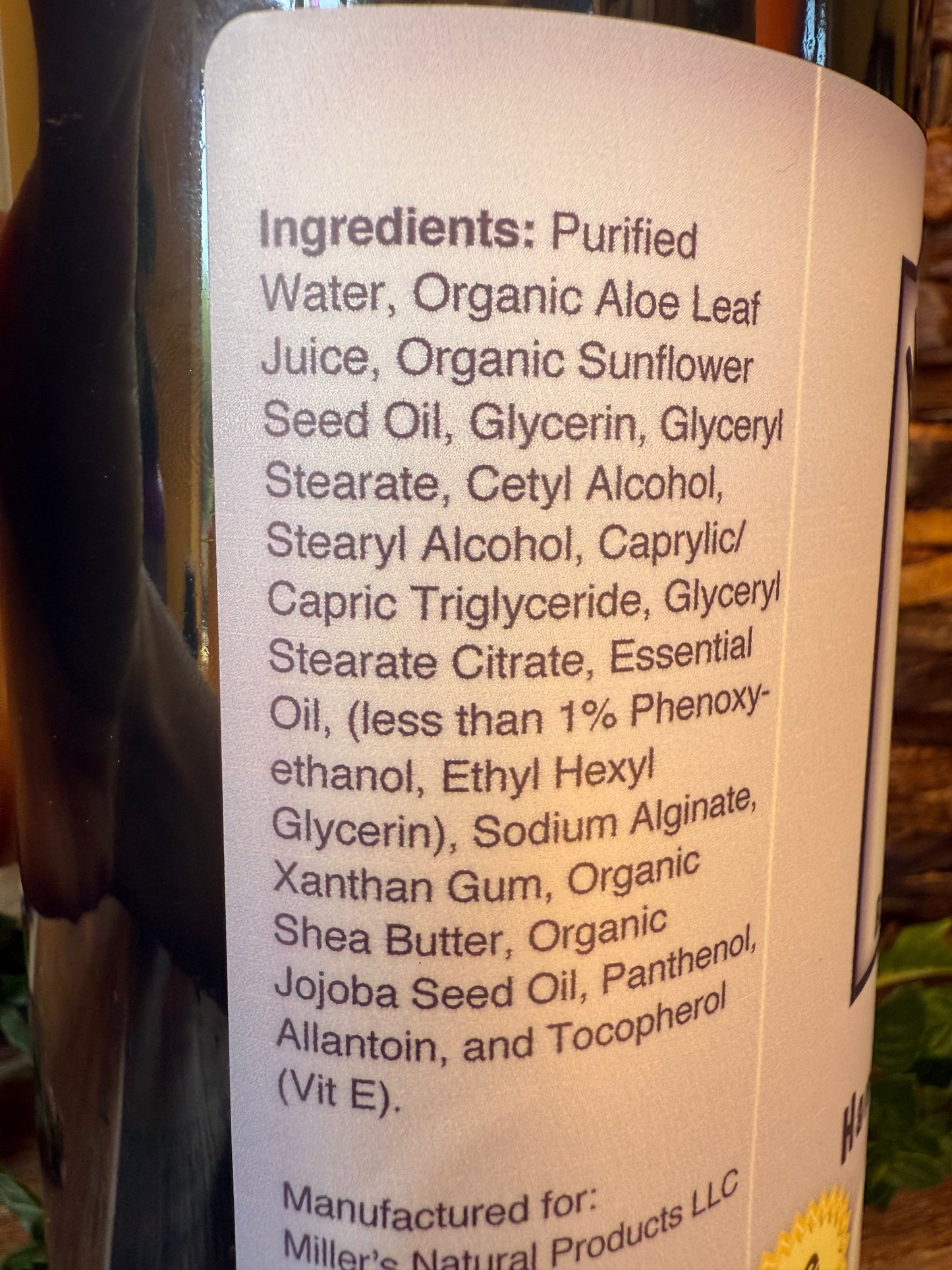 Miller’s Naturally Back to Basics Lovely Lavender Hand & Body Lotion (Shea Butter Based)