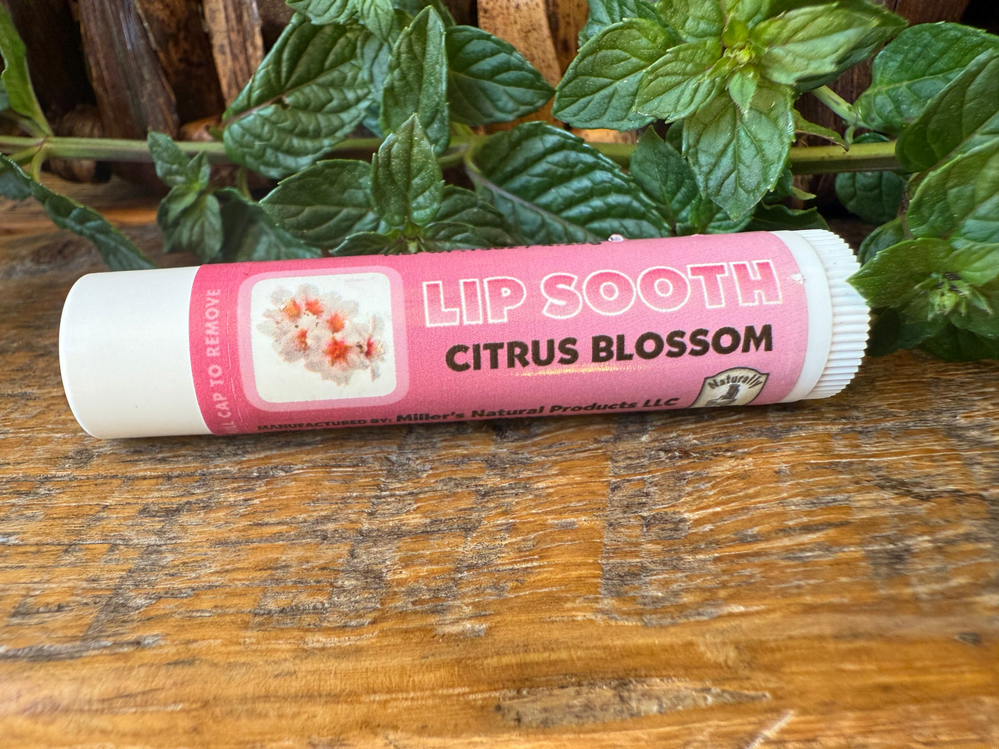 Miller’s Naturally Back to Basics Lip Smooth – Citrus Blossom, Peach Custard, Honey Comb, Spearmint