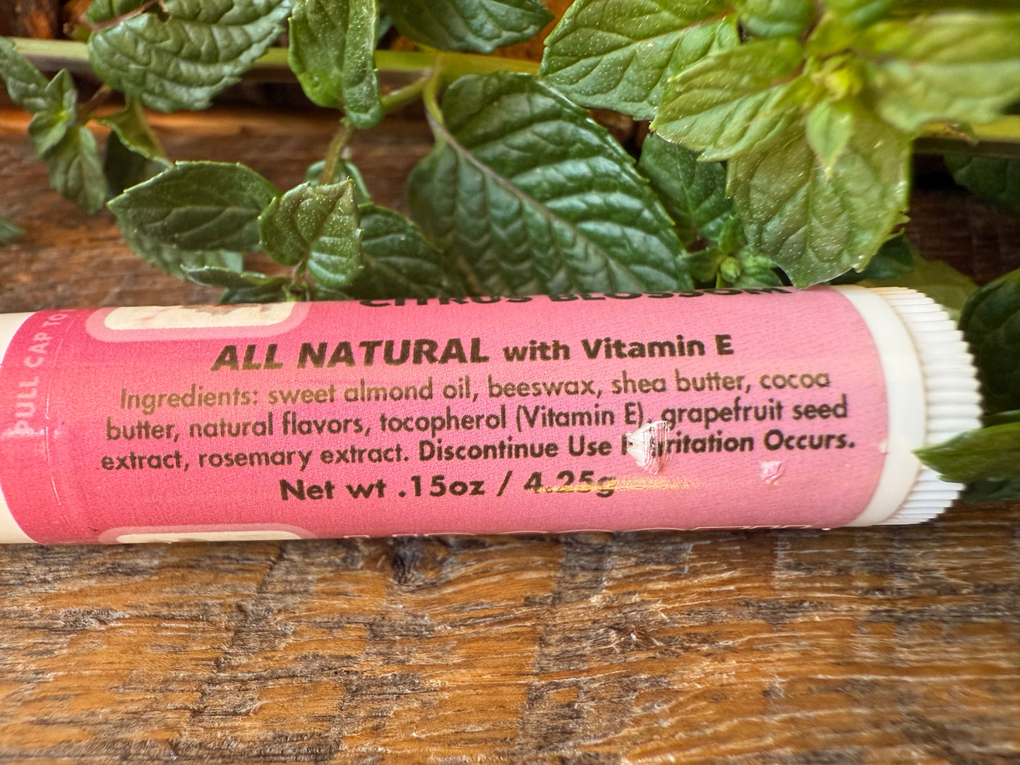 Miller’s Naturally Back to Basics Lip Smooth – Citrus Blossom, Peach Custard, Honey Comb, Spearmint