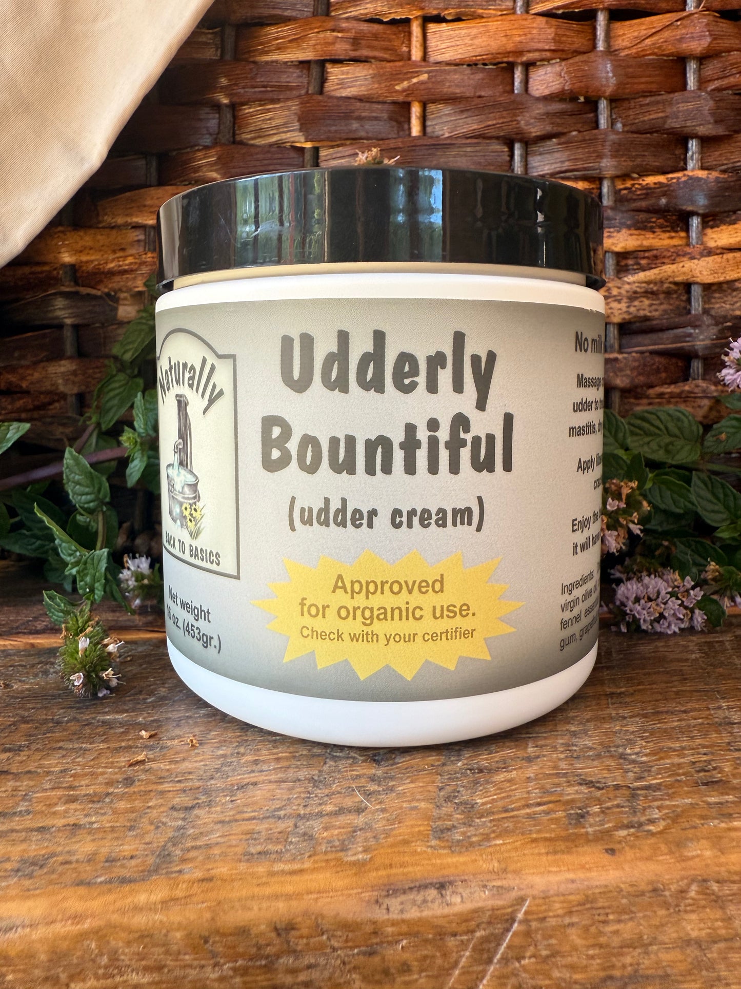 Miller’s Naturally Back to Basics Udderly Bountiful Udder Cream (16 oz)