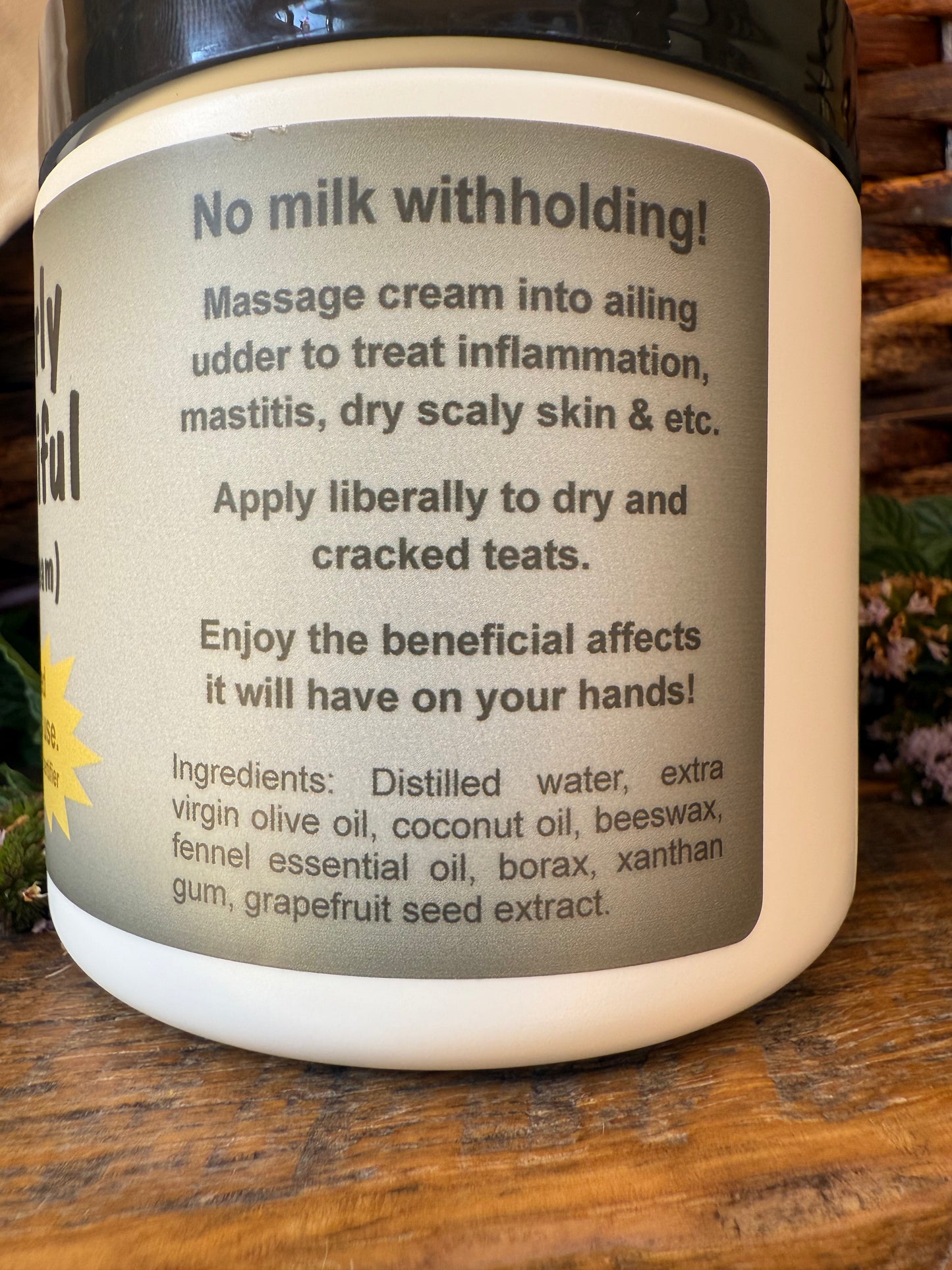 Miller’s Naturally Back to Basics Udderly Bountiful Udder Cream (16 oz)