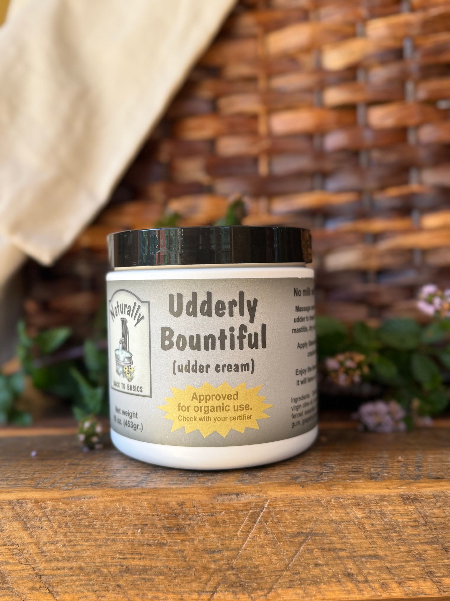 Miller’s Naturally Back to Basics Udderly Bountiful Udder Cream (16 oz)