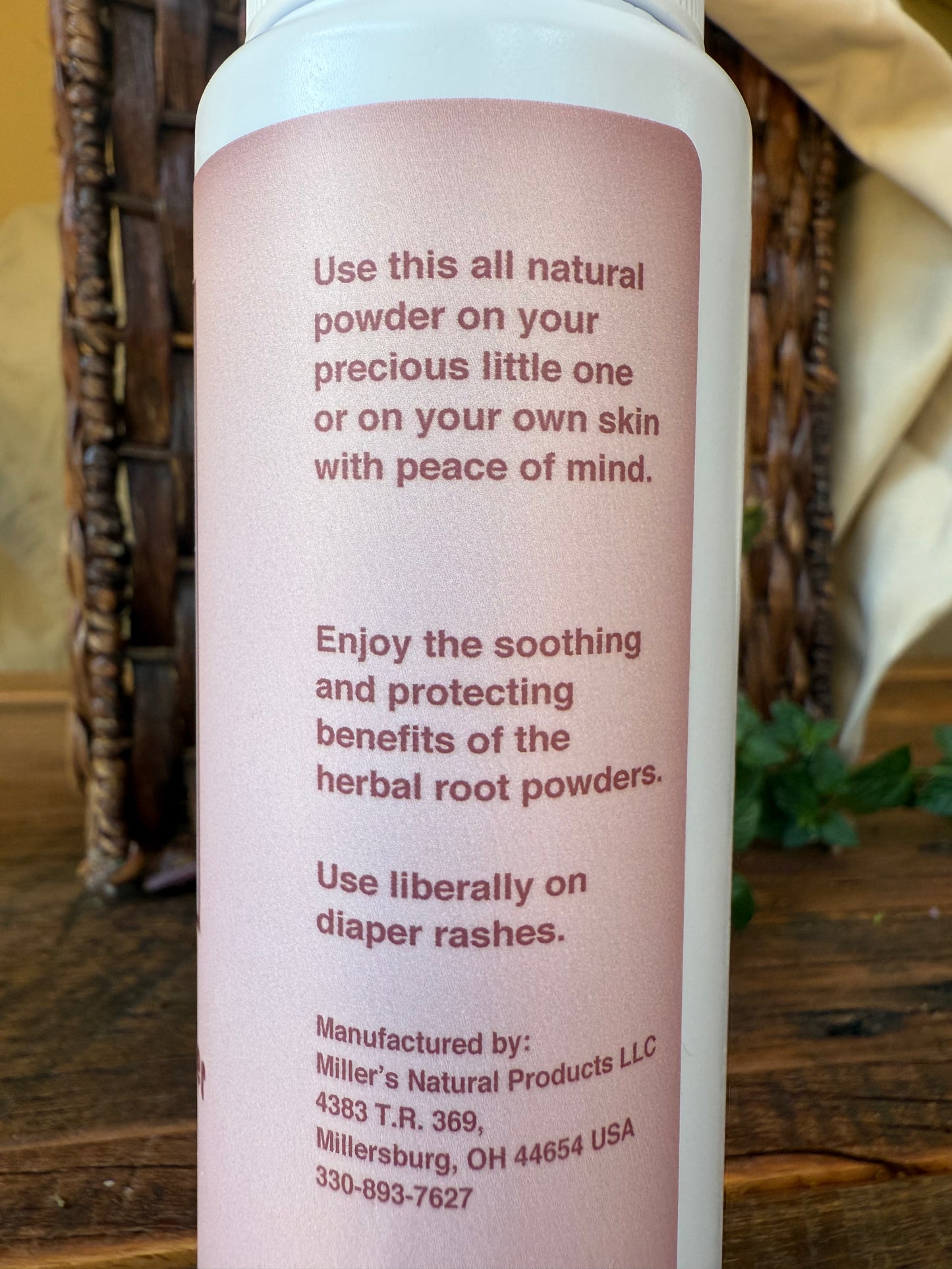 Miller’s Naturally Back to Basics – Baby & Bath Powder – Tina's Blend - Herbal Root Powder for Babies, Sensitive Skin & All-Natural Care