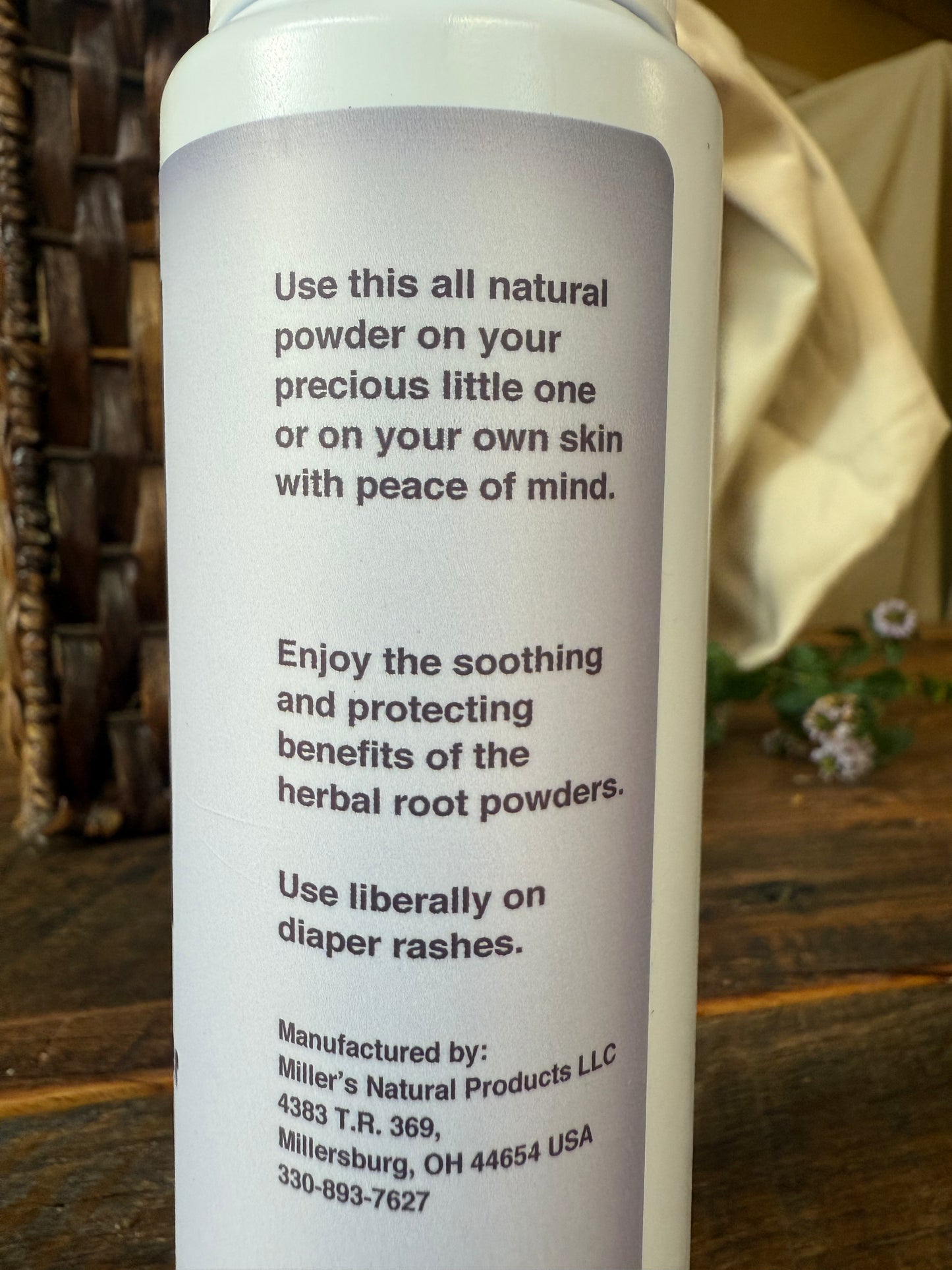 Miller’s Naturally Back to Basics – Baby & Bath Powder – Lovely Lavender: Talc-Free Herbal Powder for Babies, Sensitive Skin & Lavender Lovers