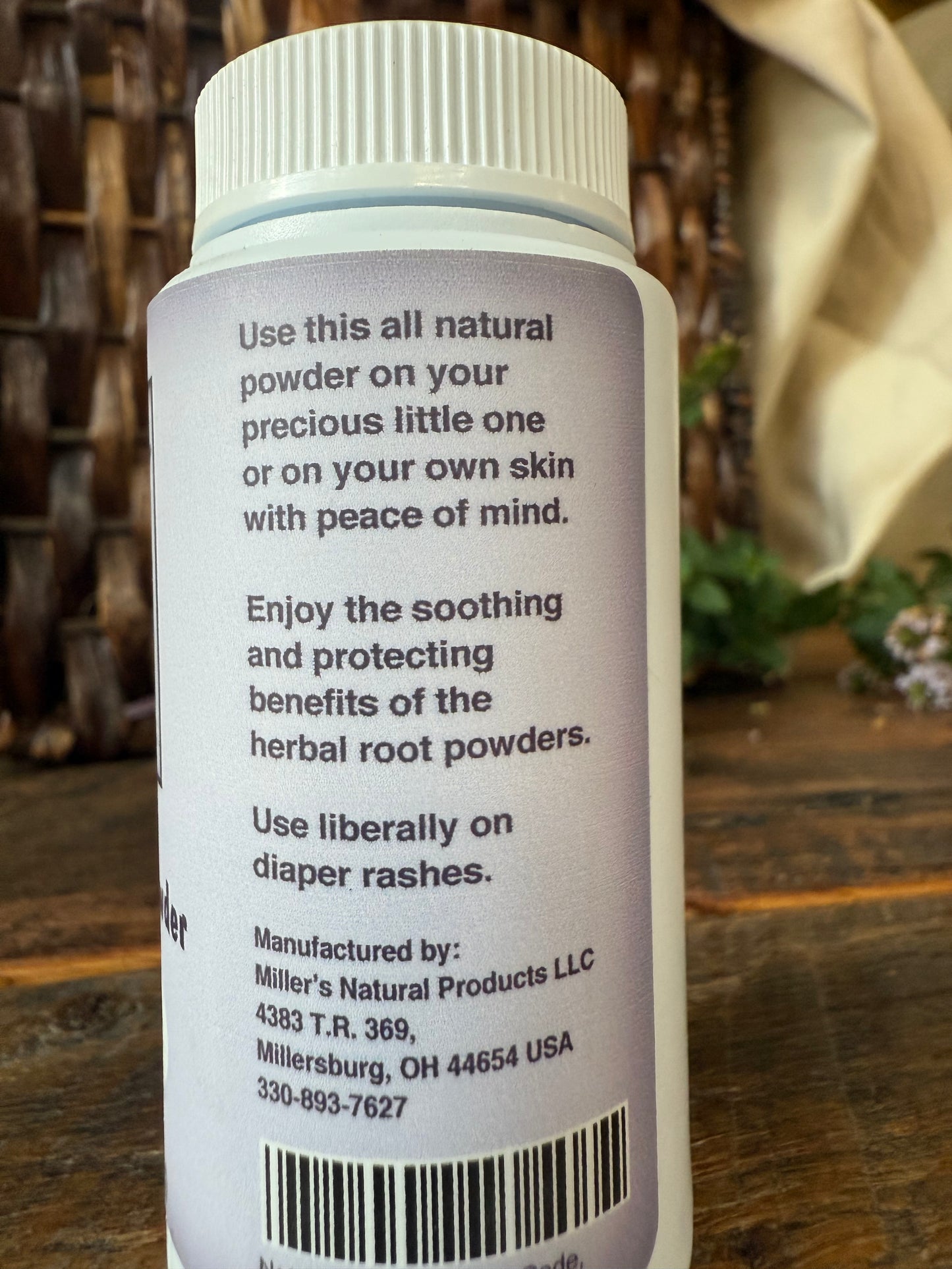 Miller’s Naturally Back to Basics – Baby & Bath Powder – Lovely Lavender: Talc-Free Herbal Powder for Babies, Sensitive Skin & Lavender Lovers