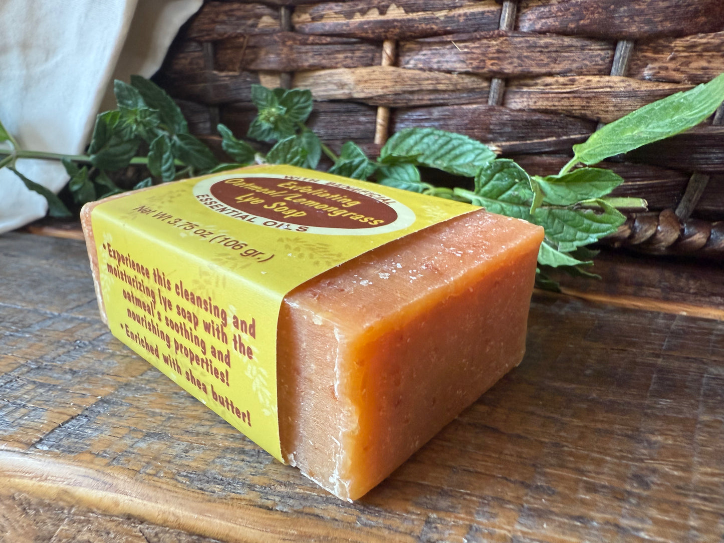 Miller’s Naturally Back to Basics Luxury Bar Soap (Shea Butter Based) – Exfoliating Oatmeal/Lemongrass