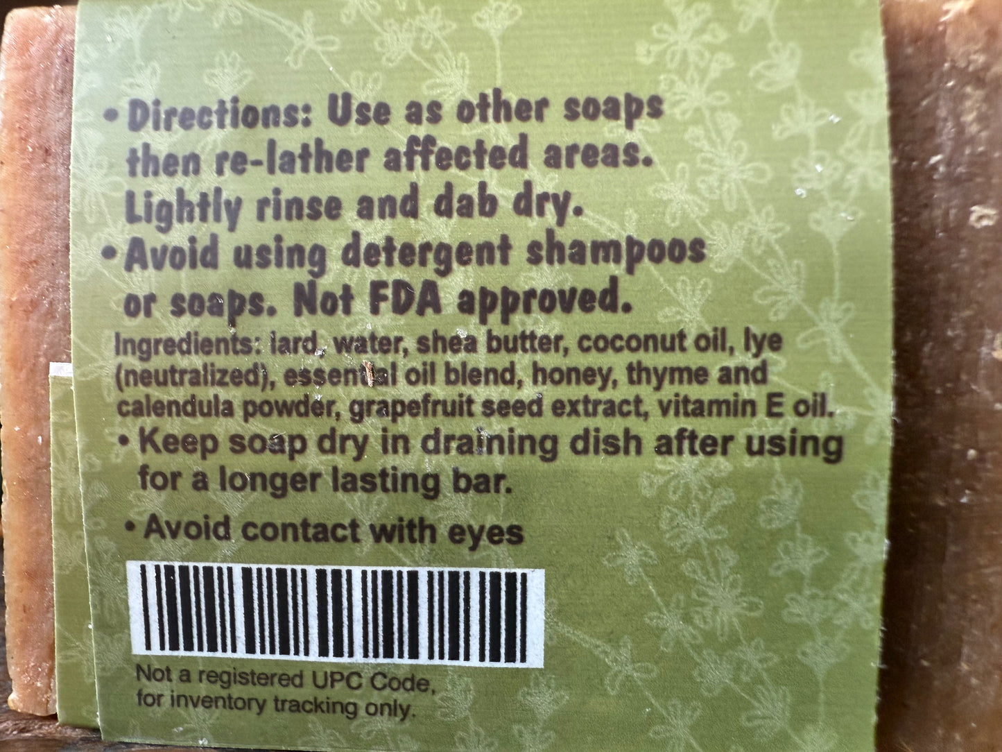 Miller’s Naturally Back to Basics Luxury Bar Soap (Shea Butter Based) – Herbal / Poison Ivy Rescue