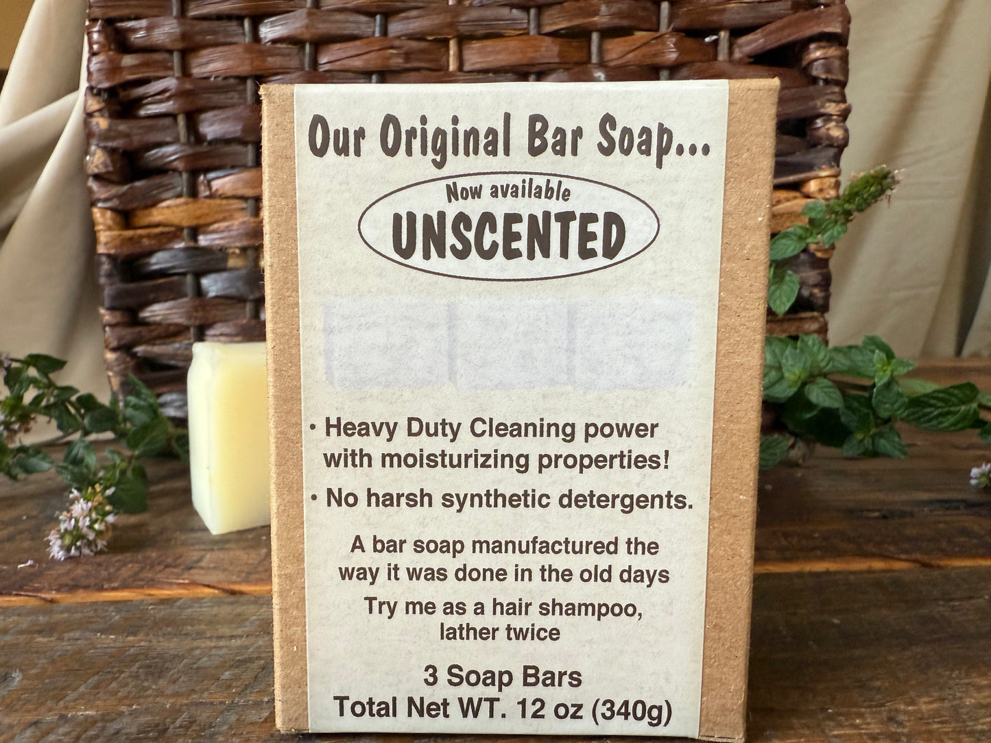 Miller’s Naturally Back to Basics – Artisan Handcrafted Tallow Bar Soap (Unscented) Scent-Free Hunting Soap + Sensitive Skin Formula
