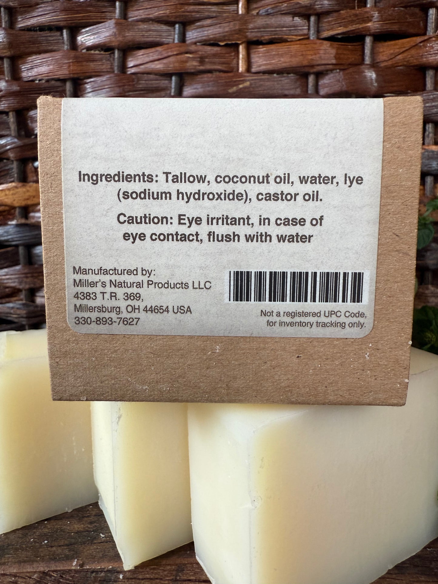 Miller’s Naturally Back to Basics – Artisan Handcrafted Tallow Bar Soap (Unscented) Scent-Free Hunting Soap + Sensitive Skin Formula