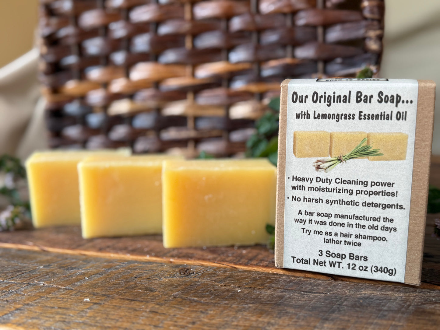 Miller’s Naturally Back to Basics Artisan Handcrafted Tallow Bar Soap – Lemongrass (Amish Made in Ohio)