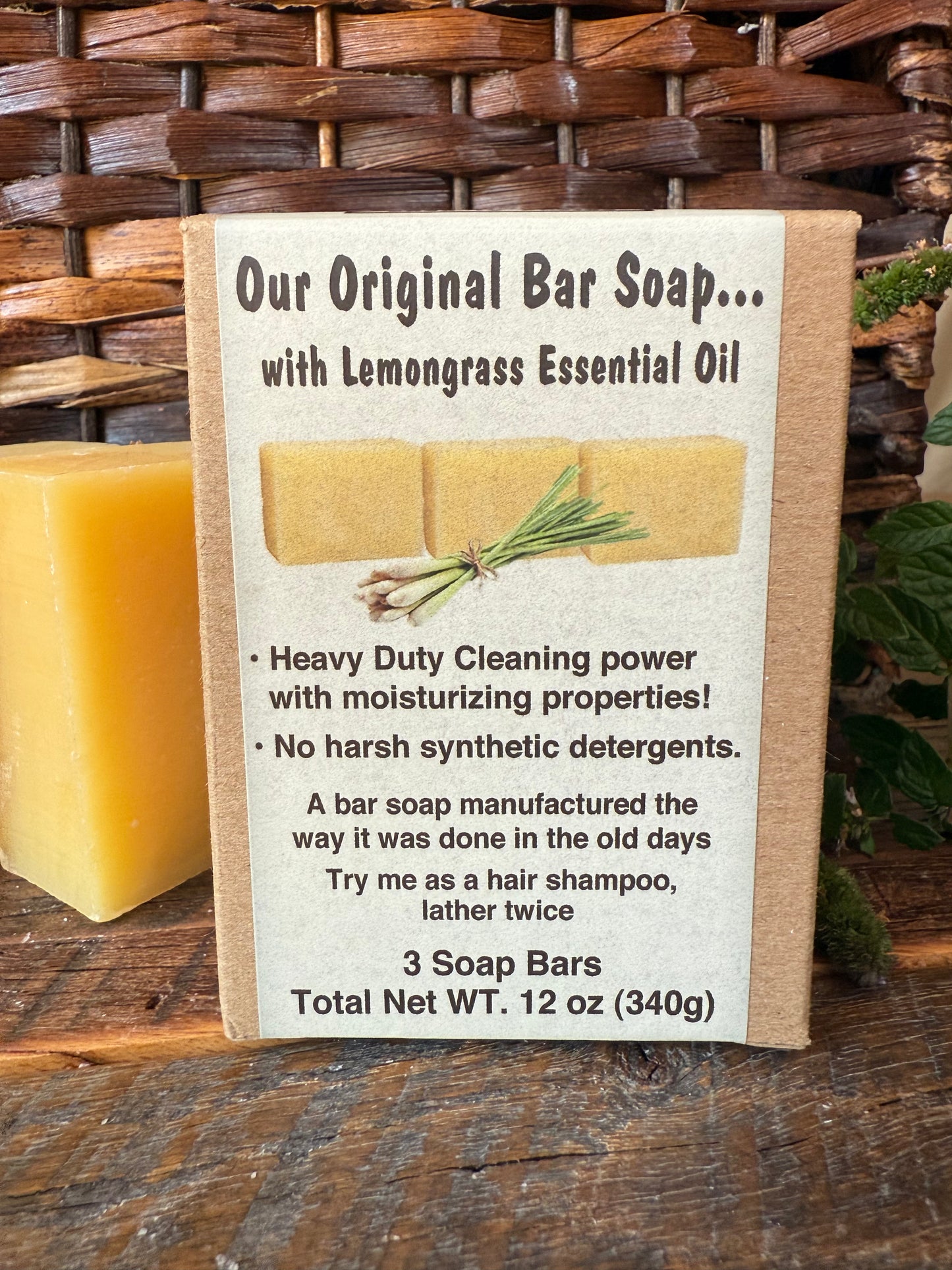 Miller’s Naturally Back to Basics Artisan Handcrafted Tallow Bar Soap – Lemongrass (Amish Made in Ohio)