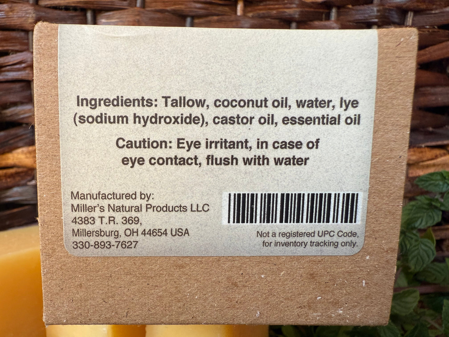 Miller’s Naturally Back to Basics Artisan Handcrafted Tallow Bar Soap – Lemongrass (Amish Made in Ohio)